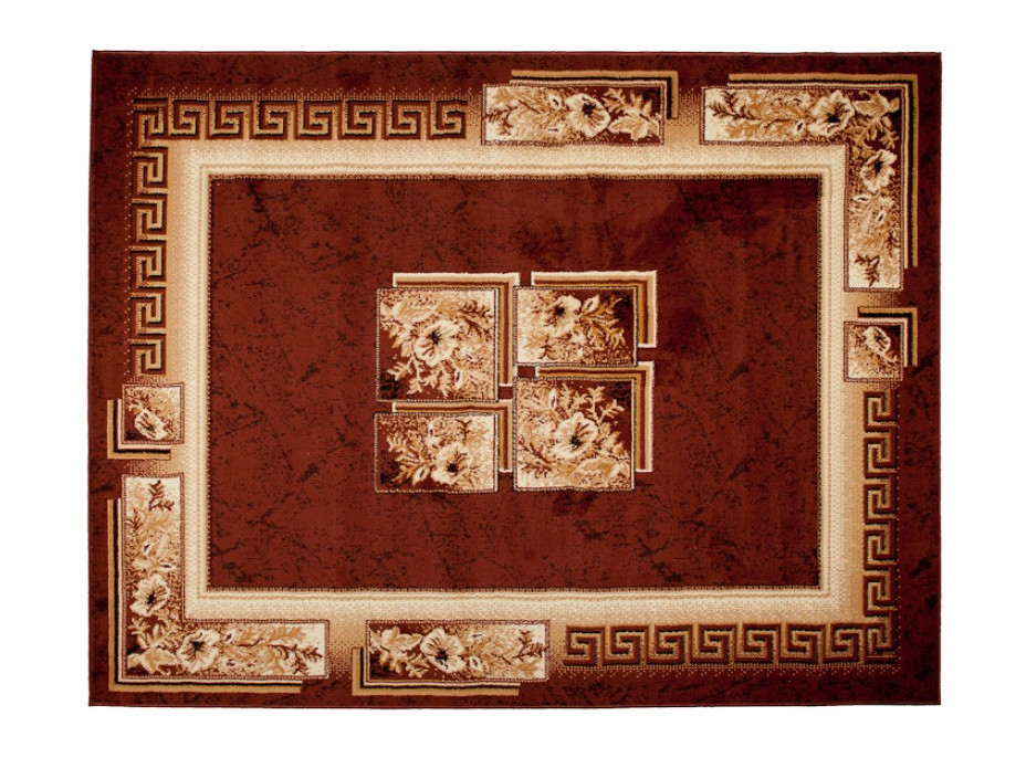 Kusový koberec ATLAS quatro - hnědý/béžový, 80x150 cm