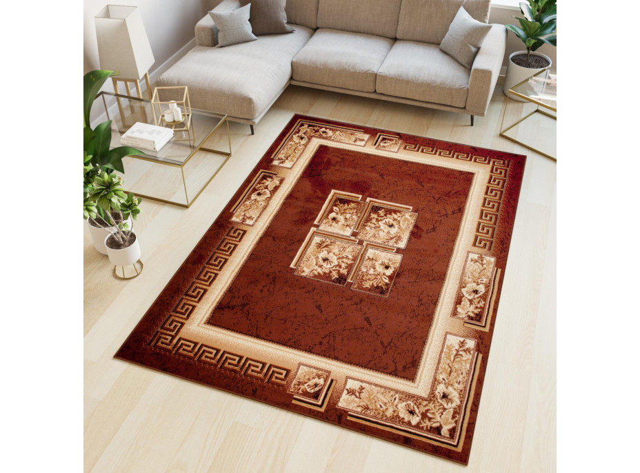 Kusový koberec ATLAS quatro - hnědý/béžový, 80x150 cm