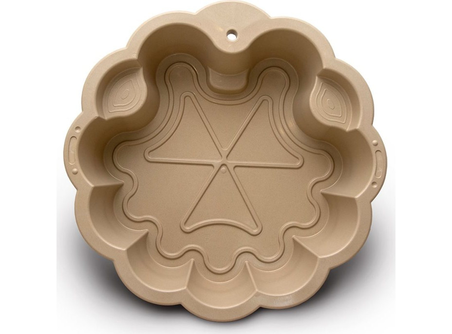 DOLONI Pískoviště Květina EKO béžová se slunečníkem