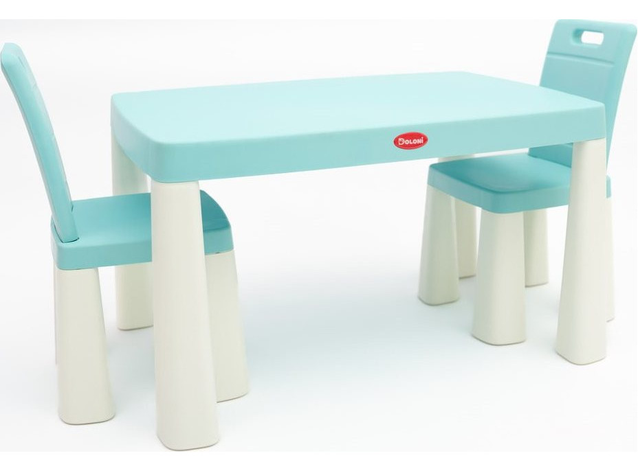 DOLONI Plastový stolek s židlemi modro-bílý