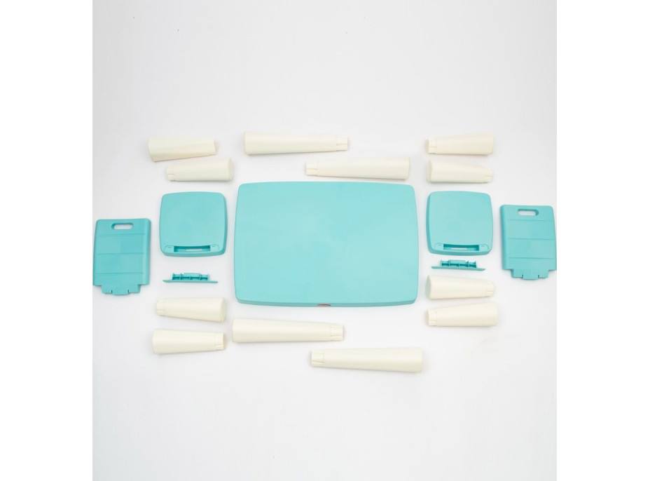 DOLONI Plastový stolek s židlemi modro-bílý