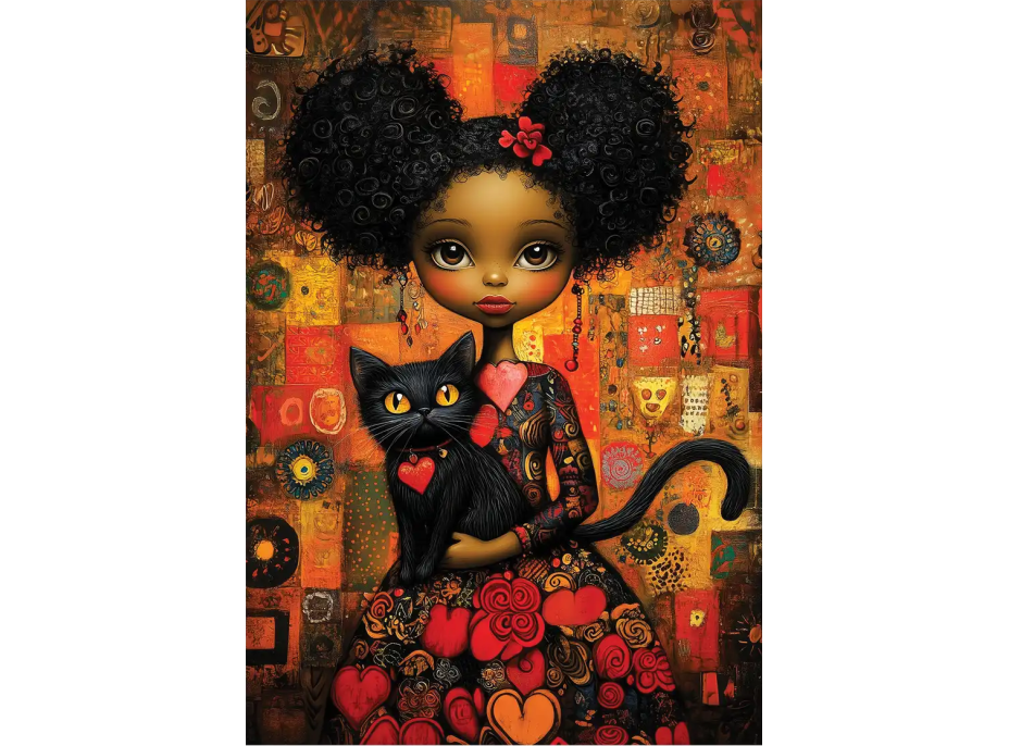 ANATOLIAN Puzzle Černá kočka 500 dílků