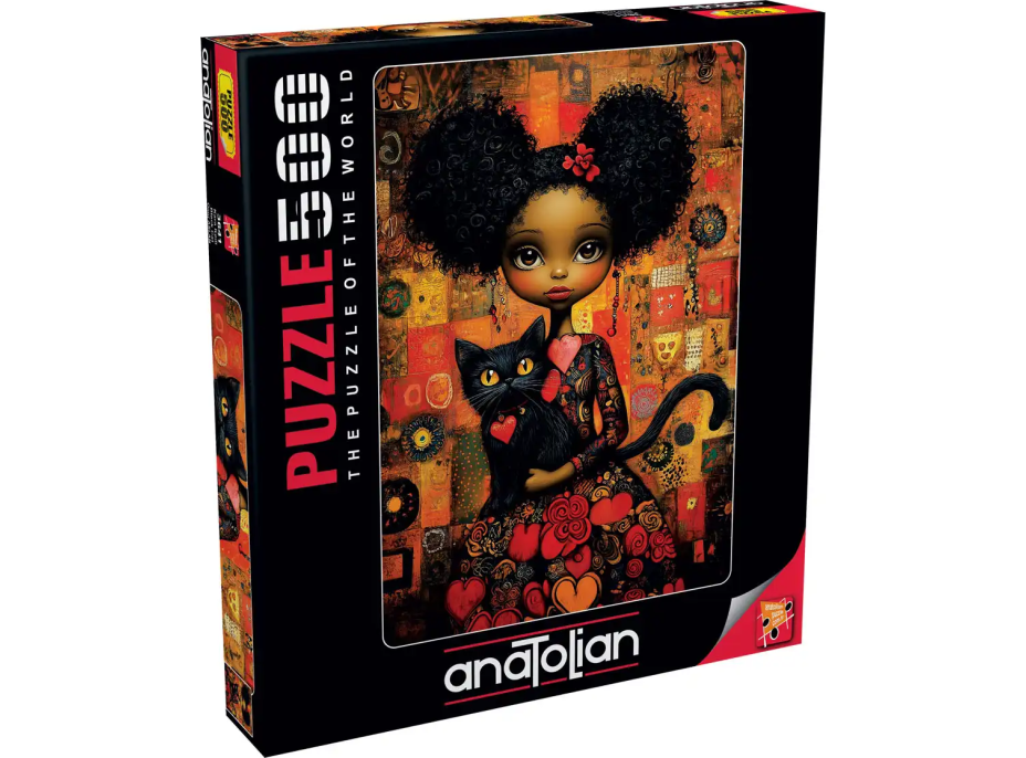 ANATOLIAN Puzzle Černá kočka 500 dílků