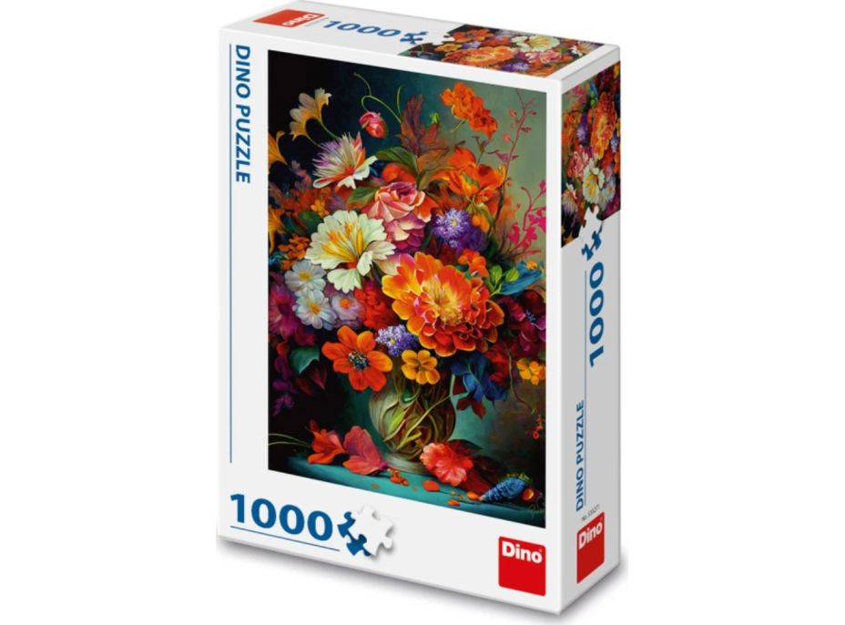 DINO Puzzle Květiny ve váze 1000 dílků