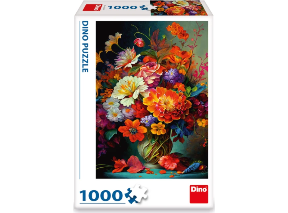 DINO Puzzle Květiny ve váze 1000 dílků