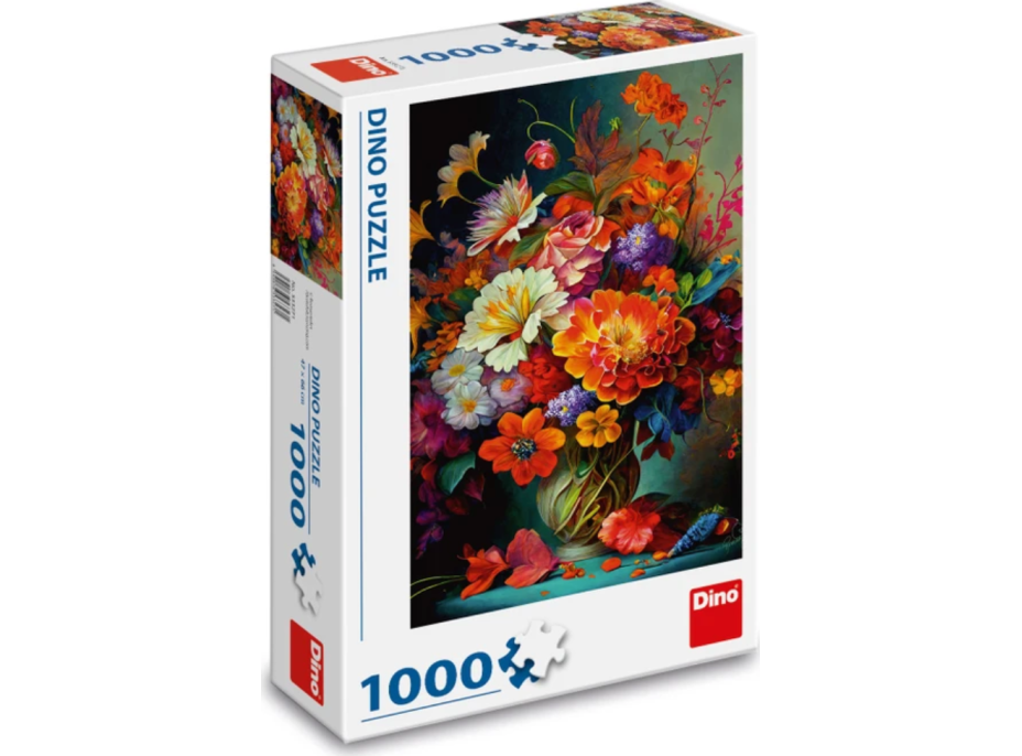 DINO Puzzle Květiny ve váze 1000 dílků