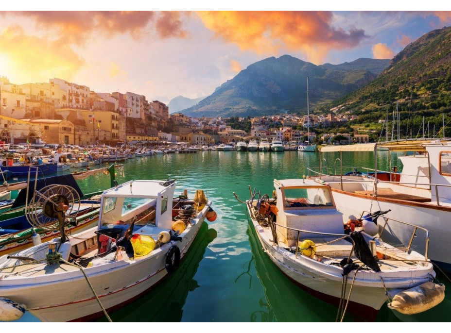 ALIPSON Puzzle Lodě v sicilském přístavu 1000 dílků