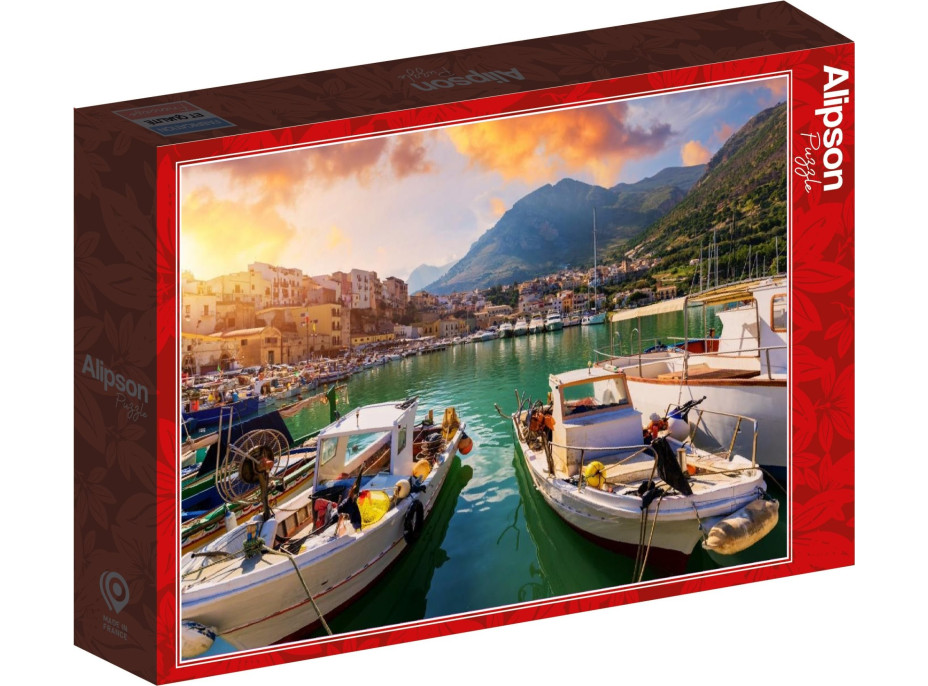 ALIPSON Puzzle Lodě v sicilském přístavu 1000 dílků