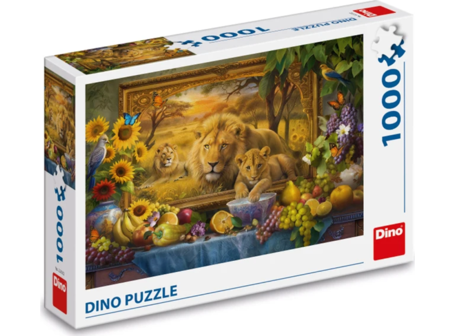 DINO Puzzle Z obrazu: Lvi 1000 dílků