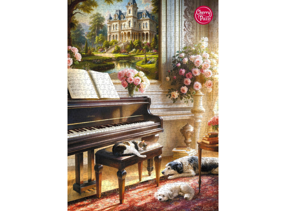 CHERRY PAZZI Puzzle Místnost s klavírem 1000 dílků