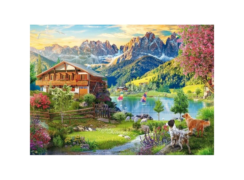 SCHMIDT Puzzle Odpočinek v Dolomitech 1000 dílků