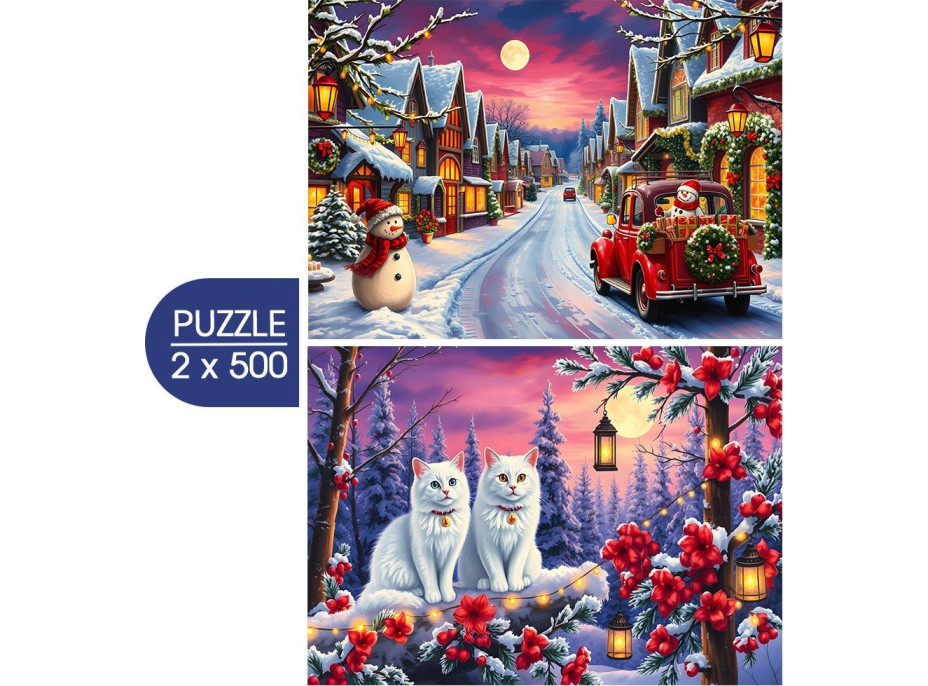 BLUEBIRD Puzzle Připraveni na Vánoce 2x500 dílků
