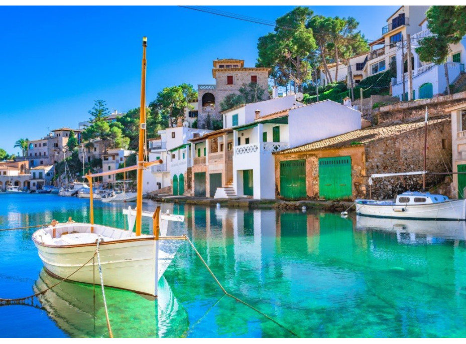 BLUEBIRD Puzzle Rybářský přístav v Cala Figuera 500 dílků