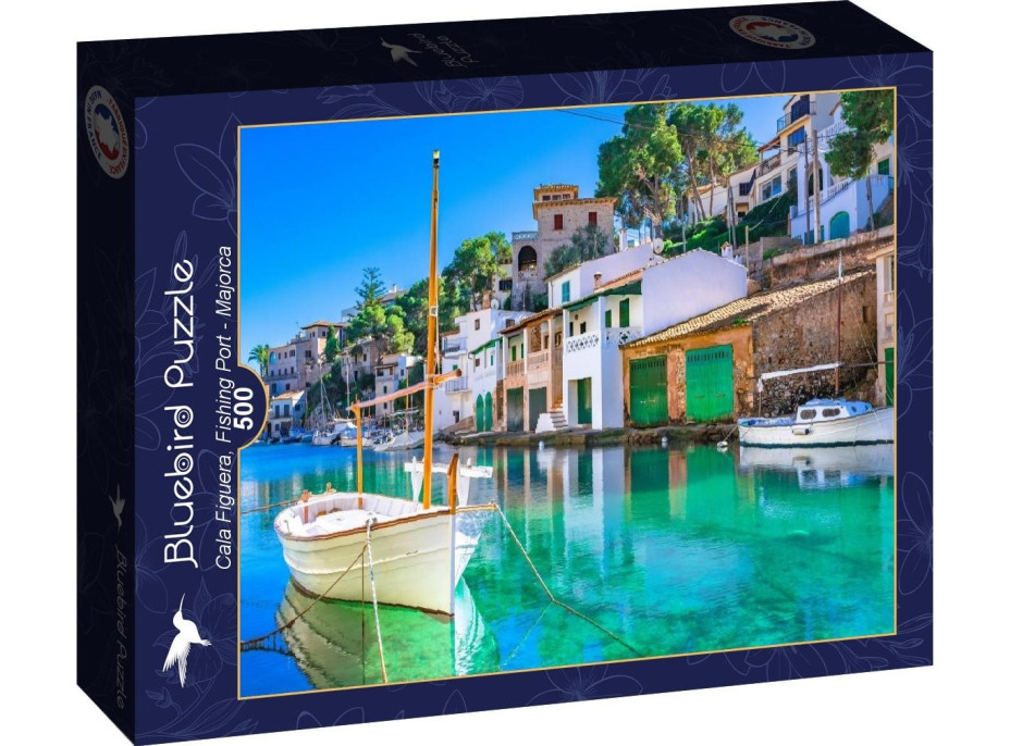BLUEBIRD Puzzle Rybářský přístav v Cala Figuera 500 dílků