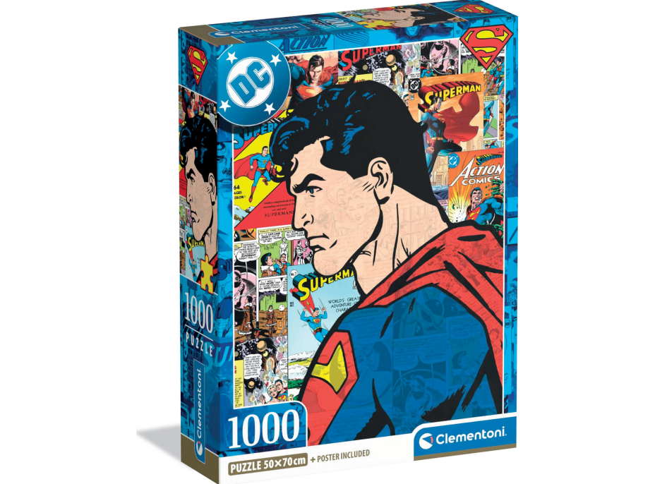 CLEMENTONI Puzzle Superman: Hrdina 1000 dílků