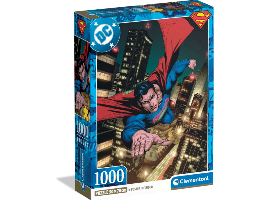 CLEMENTONI Puzzle Superman: Ochránce 1000 dílků