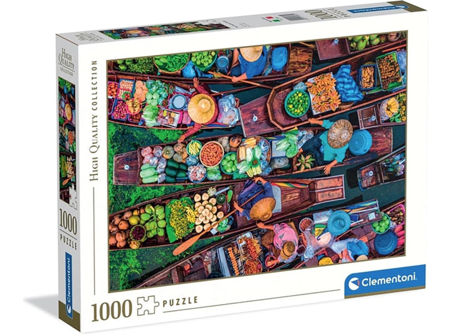 CLEMENTONI Puzzle Thajský plovoucí trh 1000 dílků