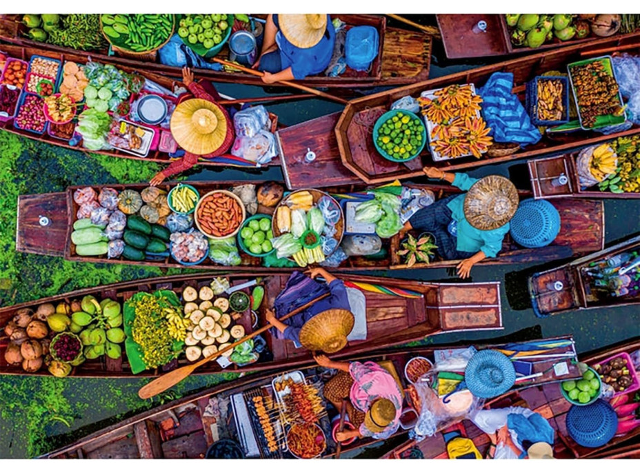 CLEMENTONI Puzzle Thajský plovoucí trh 1000 dílků