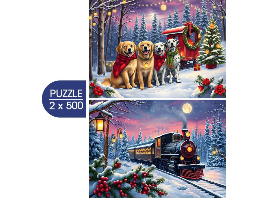 BLUEBIRD Puzzle Vánoce přicházejí 2x500 dílků