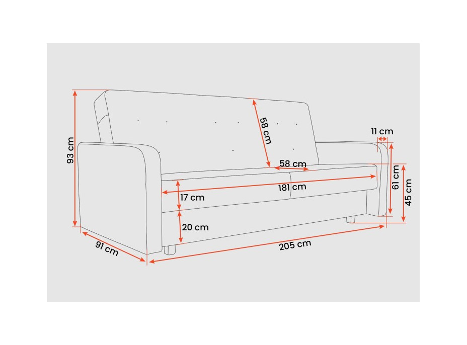 Rozkládací pohovka BRESCIA 202 (více variant)