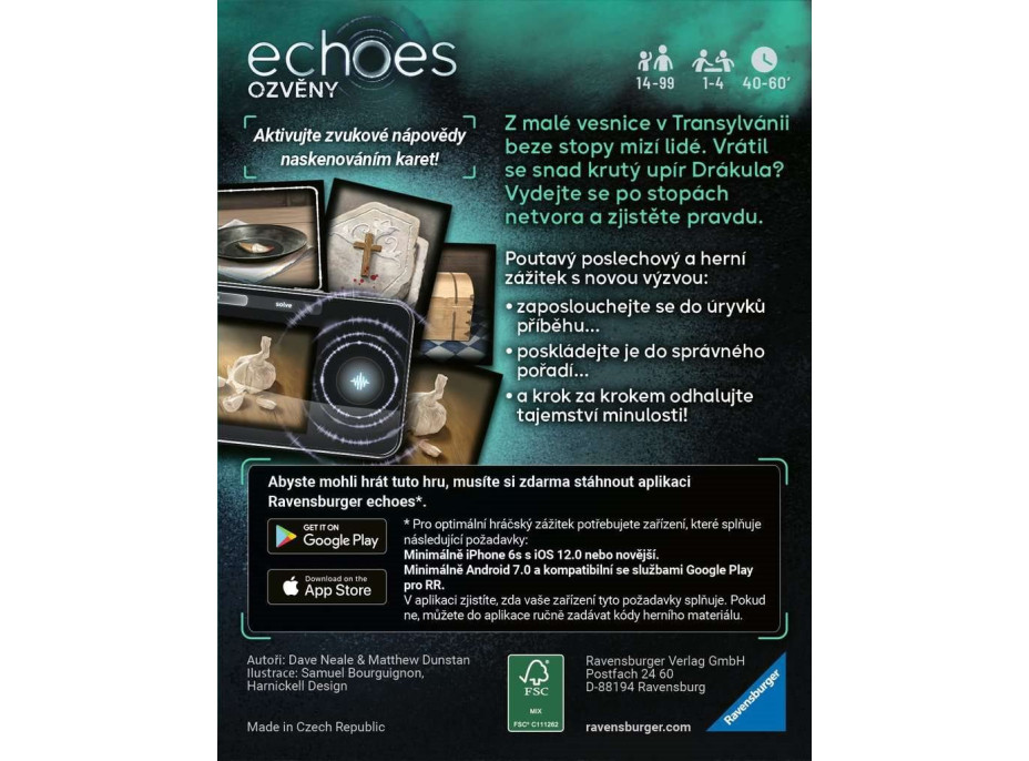RAVENSBURGER Tajemná audiohra echoes Drákulův odkaz