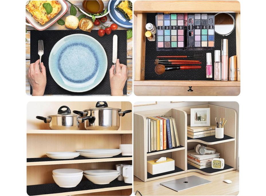 Protiskluzová podložka do zásuvky HALVE 48 x 500 cm - černá