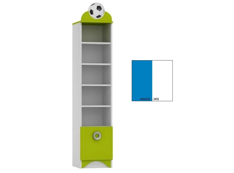 Regál FOTBAL - TYP C, modrý