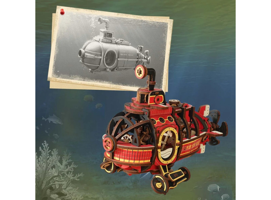 RoboTime 3D mechanická skládačka Ponorka s kyvadlem