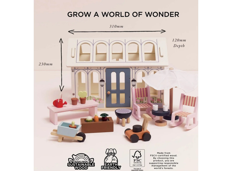 Le Toy Van Domeček pro panenky Zimní zahrada