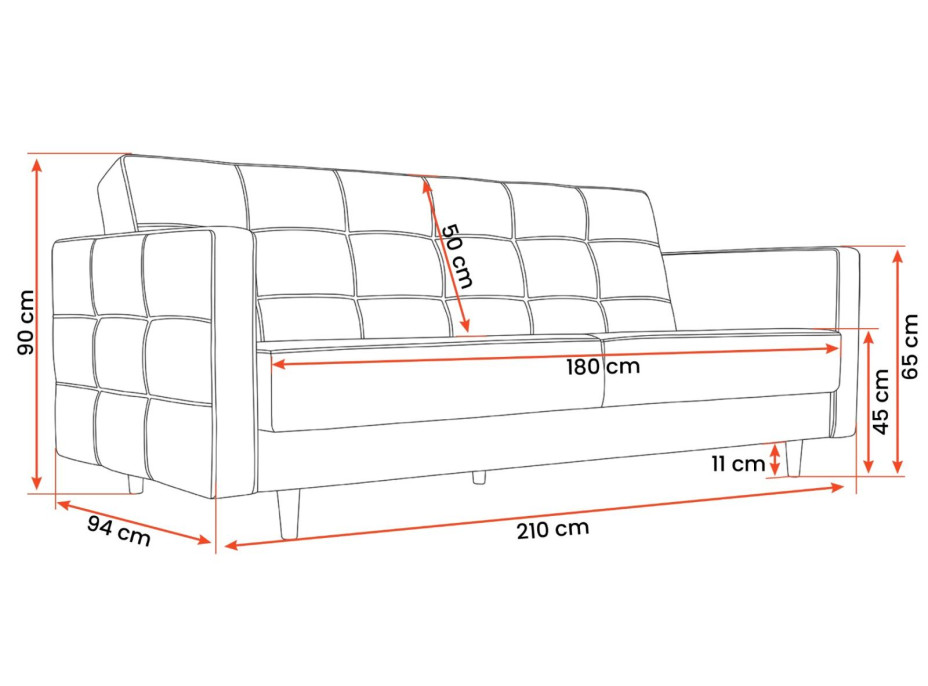 Rozkládací pohovka TERST 210 (více variant)