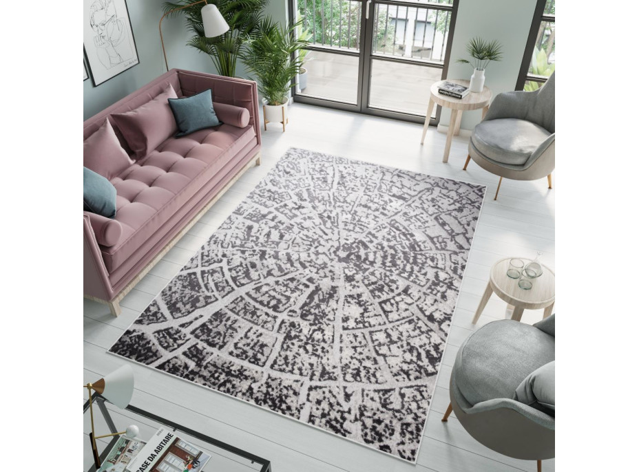 Kusový koberec SKY Log - šedý/tmavě šedý, 300x400 cm