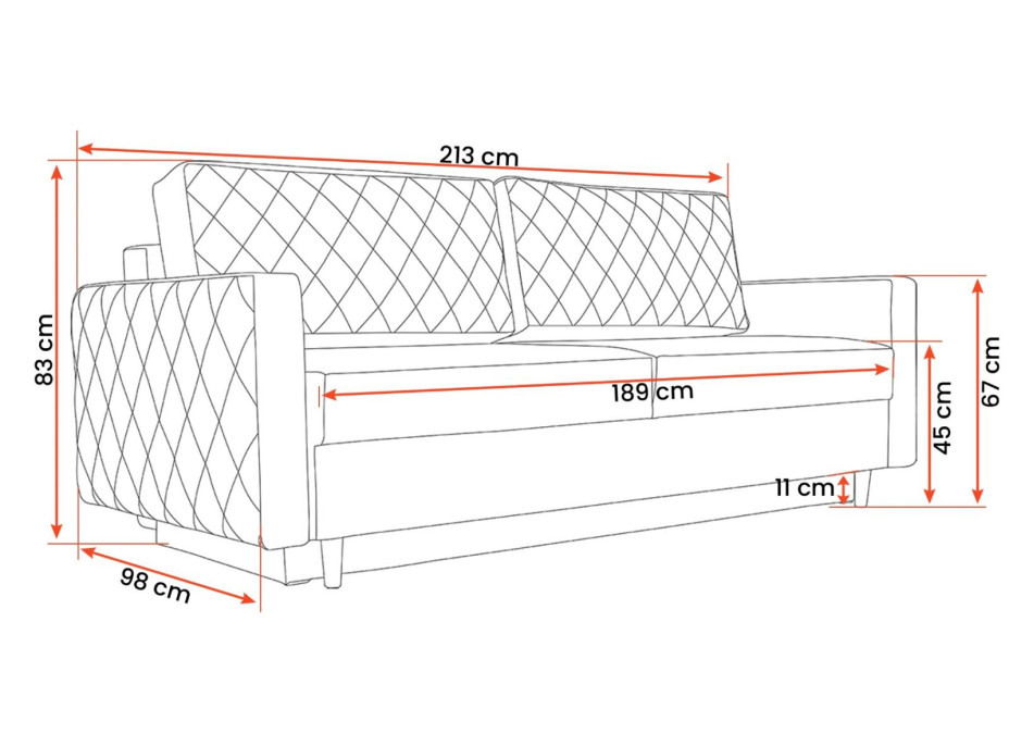 Rozkládací pohovka LEONARDO (více variant)