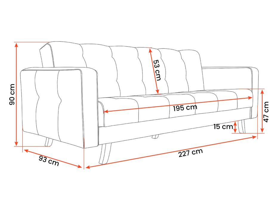 Rozkládací pohovka LISABON 227 (více variant)
