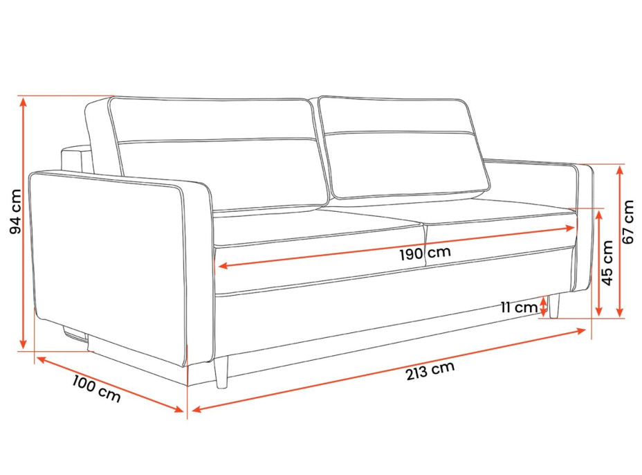 Rozkládací pohovka MESSINA