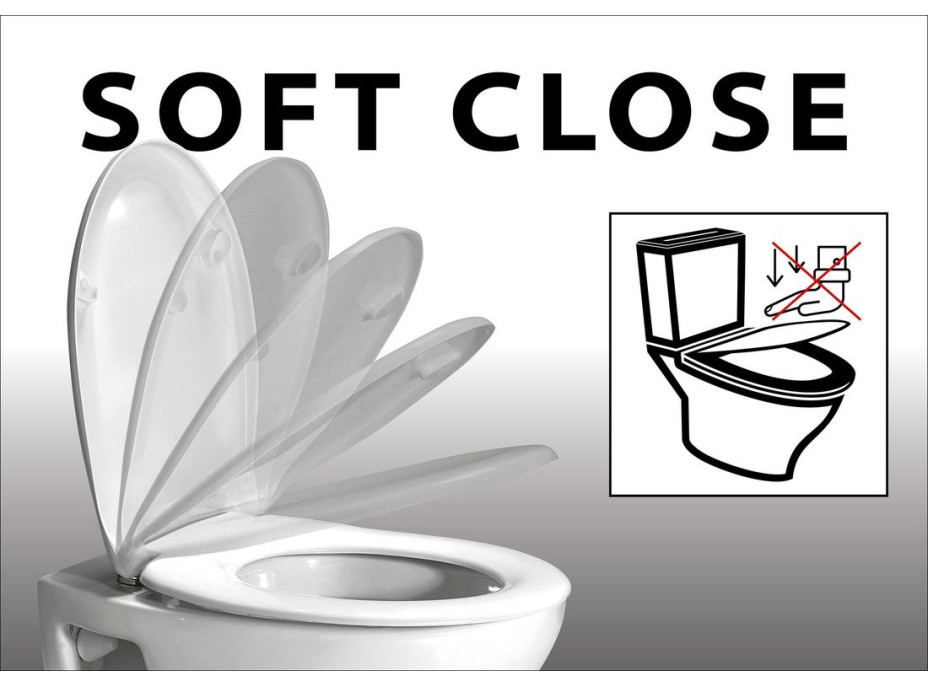 Sapho HARRY WC sedátko, Soft Close, Easy Take, bílá WX1715