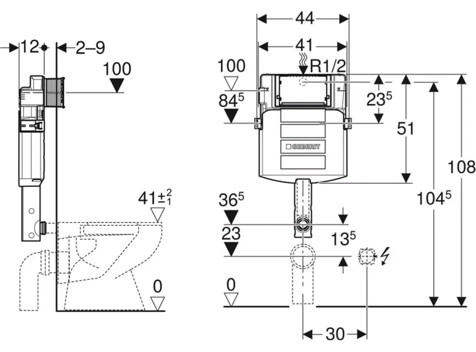 Geberit GEBERIT SIGMA splachovací nádržka pod omítku 109.300.00.5