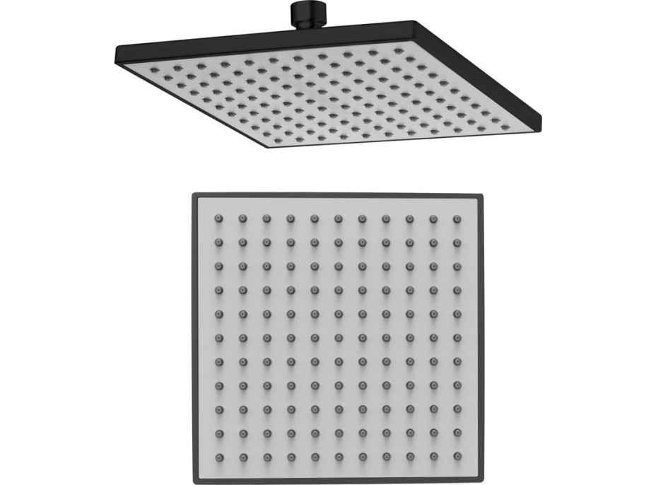 Aqualine Hlavová sprcha, 200x200mm, ABS/černá mat SC164B
