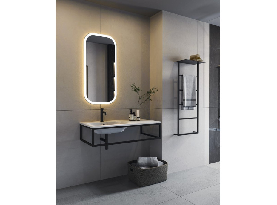 Sapho SKA konzole pod umyvadlo/desku 119, 7x22x51cm, černá mat SKA820