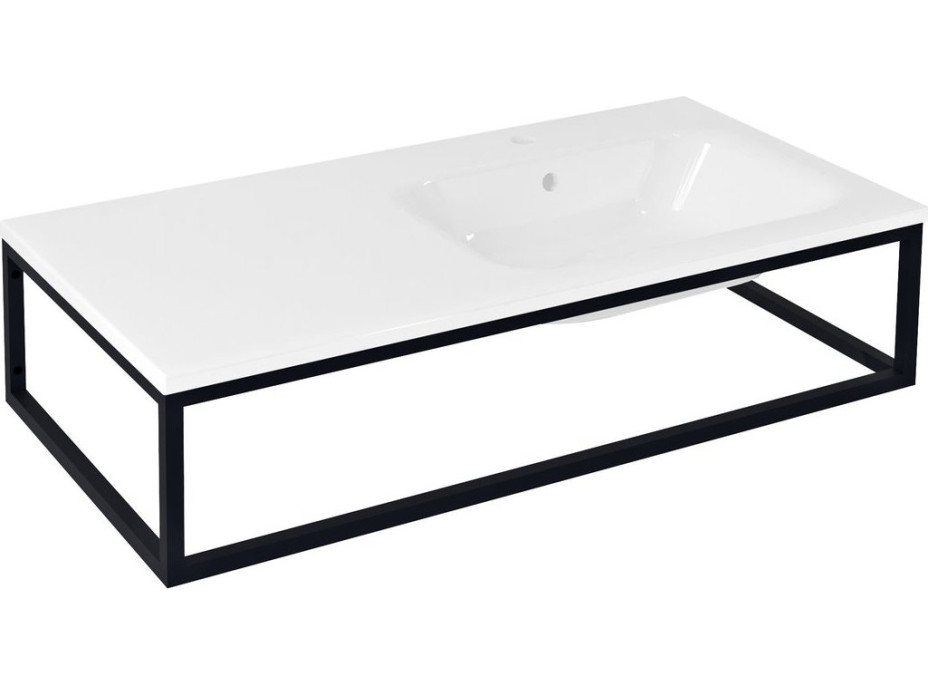 Sapho SKA konzole pod umyvadlo/desku 100x22x51cm, černá mat SKA810