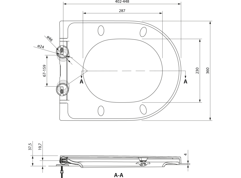 Sapho HARRY WC sedátko, Soft Close, Easy Take, bílá WX1715