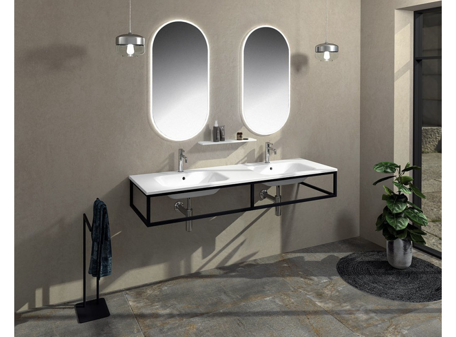 Sapho SKA konzole pod umyvadlo/desku 160x22x51cm, černá mat SKA860