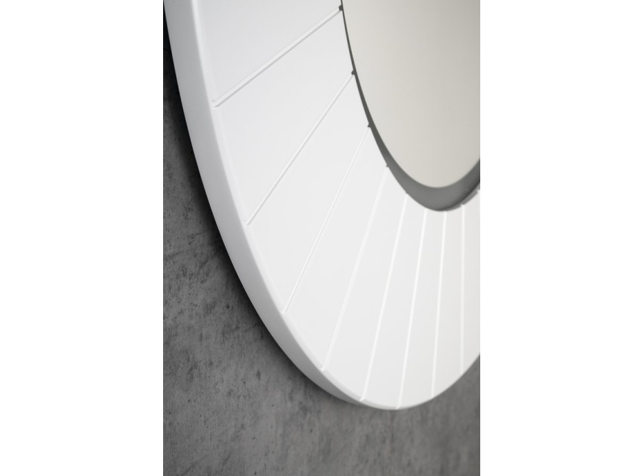 Sapho LUMIRO STRIP kulaté zrcadlo s LED osvětlením v rámu ø 75cm, bílá mat LR750-3131S