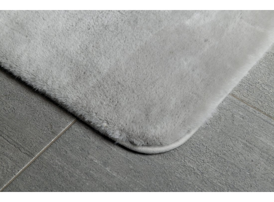 Gedy FUZZY koupelnová předložka, 60x100cm, 100% polyester, protiskluz, šedá 96FY100608
