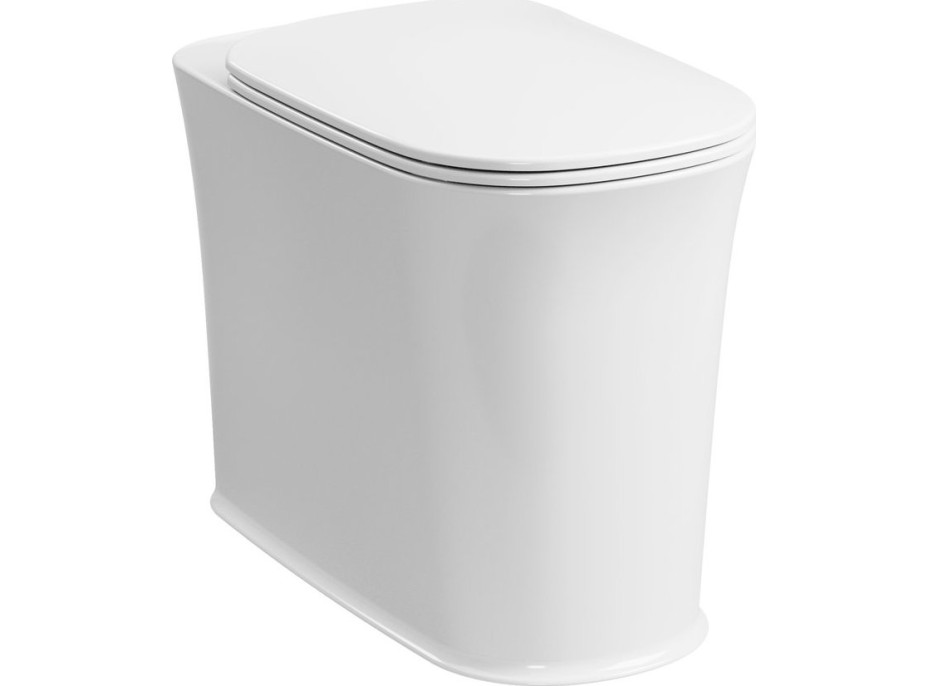 Kerasan THE NEW YORKER WC mísa stojící pro vysokou nádržku, 36, 5x60cm, spodní/zadní odpad, bílá 561801-1