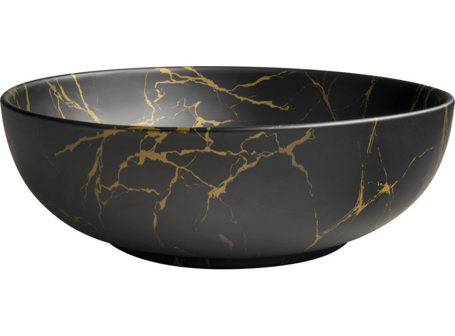 Sapho RONDANE keramické umyvadlo na desku Ø 41cm, portoro mramor AR435PT