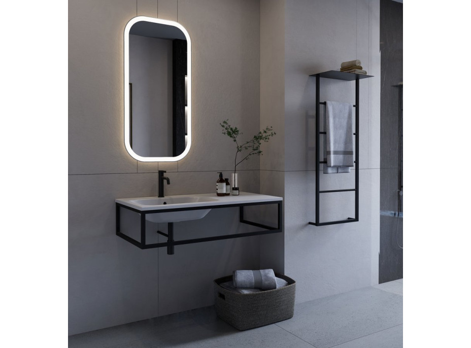 Sapho SKA konzole pod umyvadlo/desku 100x22x51cm, černá mat SKA810