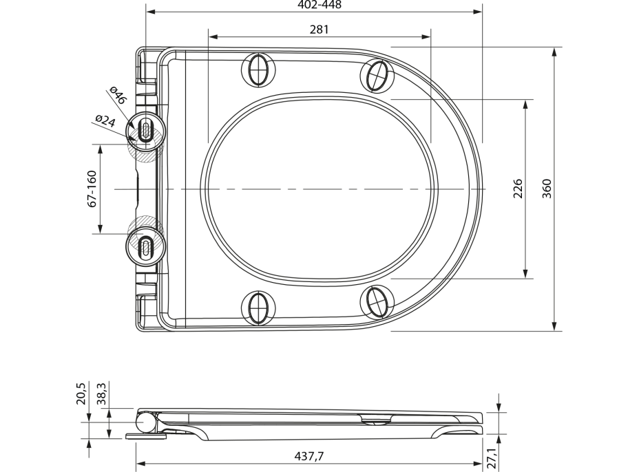 Sapho GERRY WC sedátko, SLIM, Soft Close, Easy Take, bílá WX1515