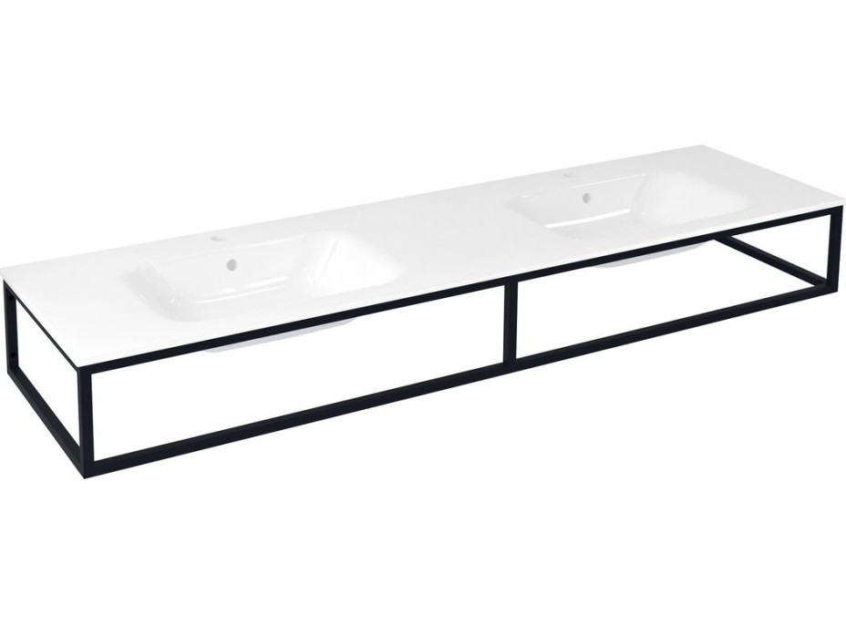 Sapho SKA konzole pod umyvadlo/desku 180x22x51cm, černá mat SKA880
