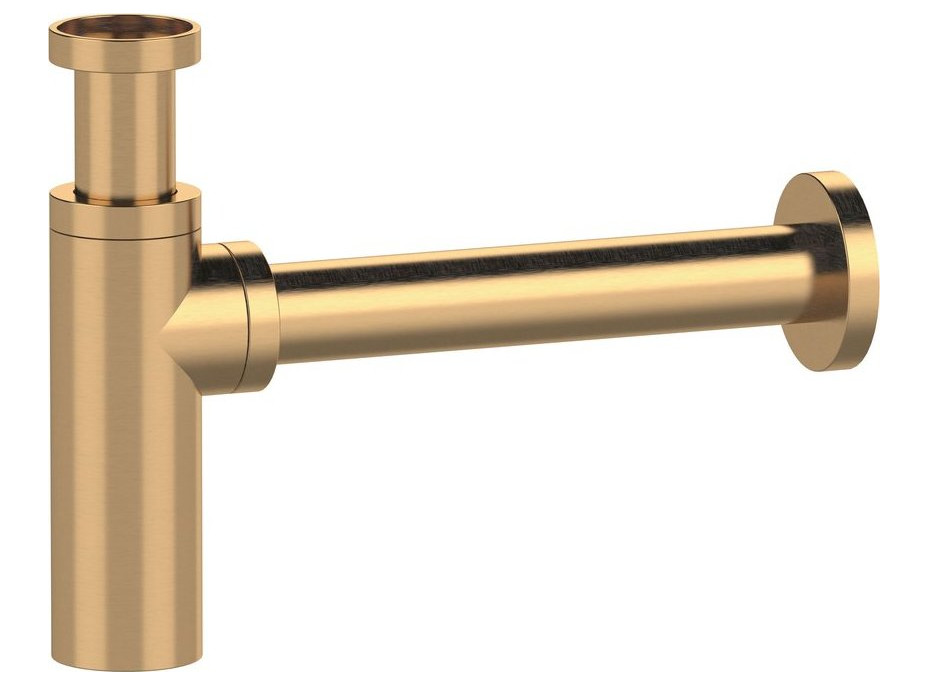 Sapho Umyvadlový sifon 5/4", odpad 32mm, kulatý, zlato mat SI519D