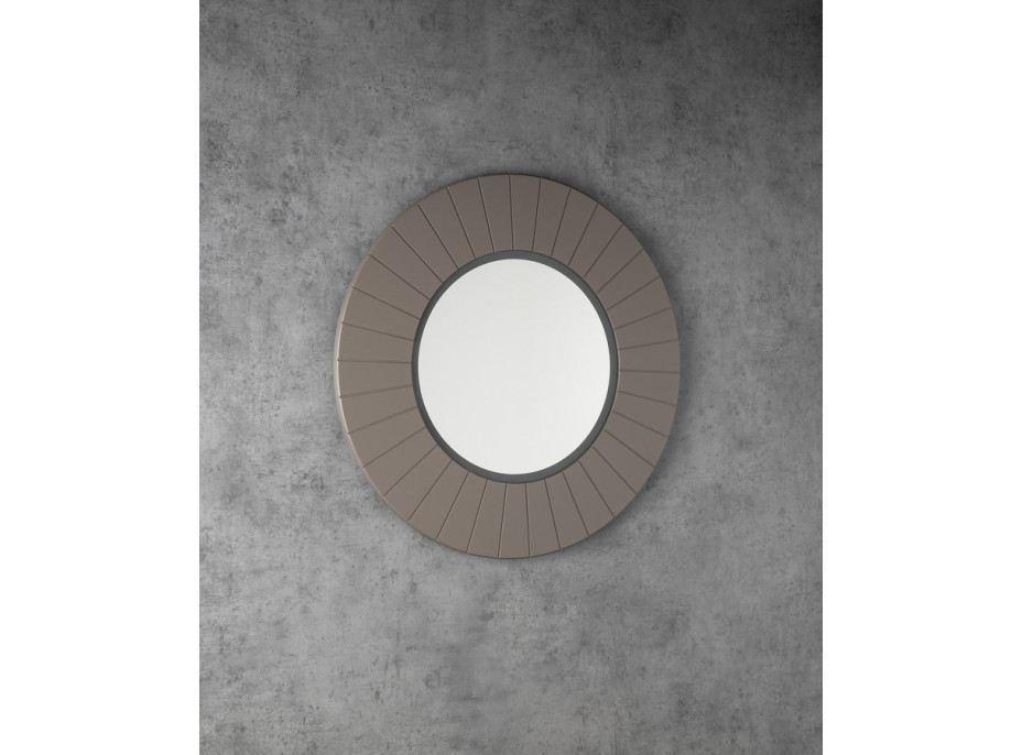 Sapho LUMIRO STRIP kulaté zrcadlo s LED osvětlením v rámu ø 75cm, agila LR750-4343S